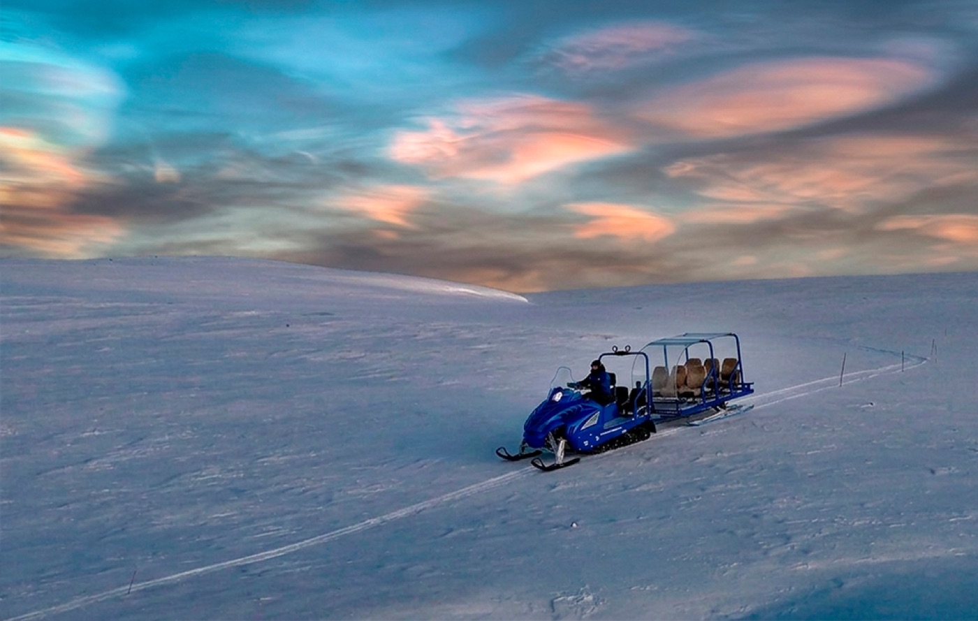 Snow train na Finnmarksvidda